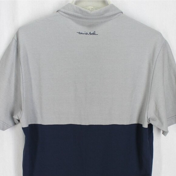 Travis Mathew Polo Shirt Mens Size S Gray Blue Short Sleeve Golf - Picture 4 of 5
